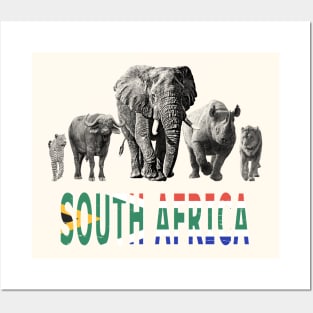 South Africa Wildlife Big Five for South Africa  Safari Fans Posters and Art